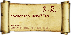 Kovacsics Renáta névjegykártya