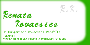 renata kovacsics business card